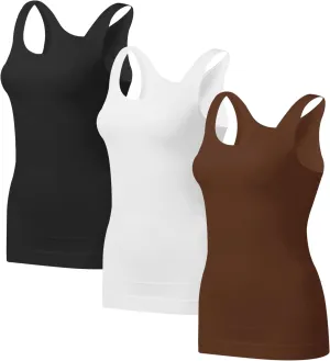 EUYZOU Women's Tummy Control Shapewear Tank Tops - Seamless Body Shaper Compression Top
