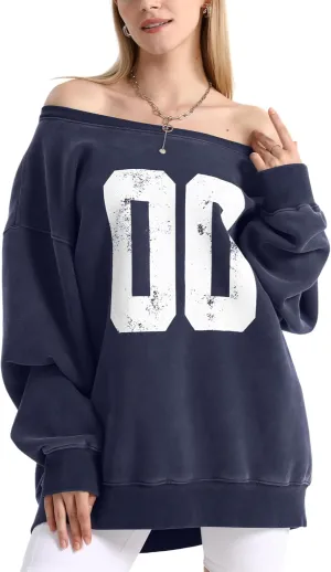 FAIABLE Womens Off-Shoulder Hoodie Heavyweight Hoodies Graphic Vintage Acid Wash Hoodie Fleece Hoodies for Women