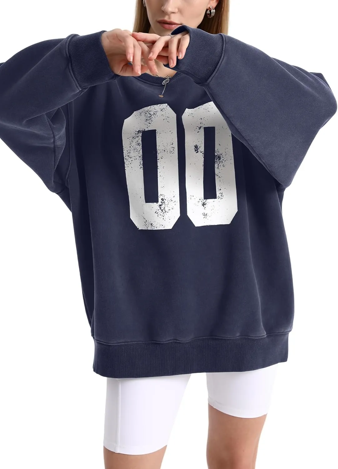 FAIABLE Womens Off-Shoulder Hoodie Heavyweight Hoodies Graphic Vintage Acid Wash Hoodie Fleece Hoodies for Women