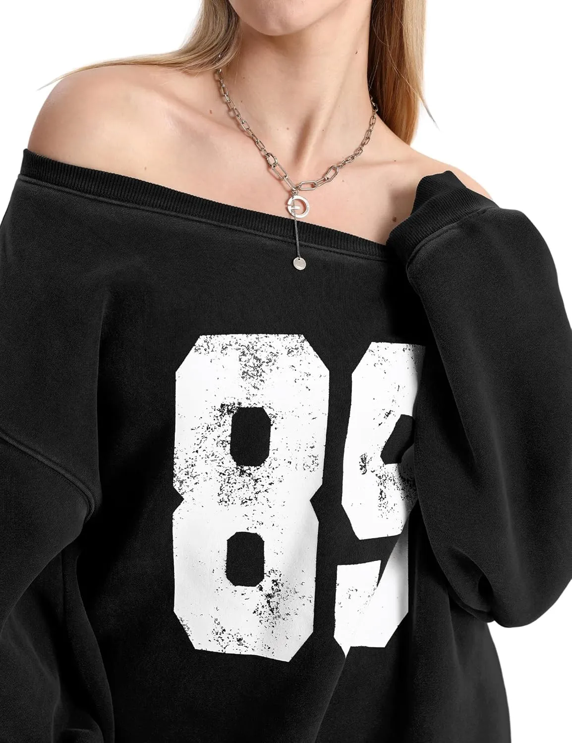 FAIABLE Womens Off-Shoulder Hoodie Heavyweight Hoodies Graphic Vintage Acid Wash Hoodie Fleece Hoodies for Women