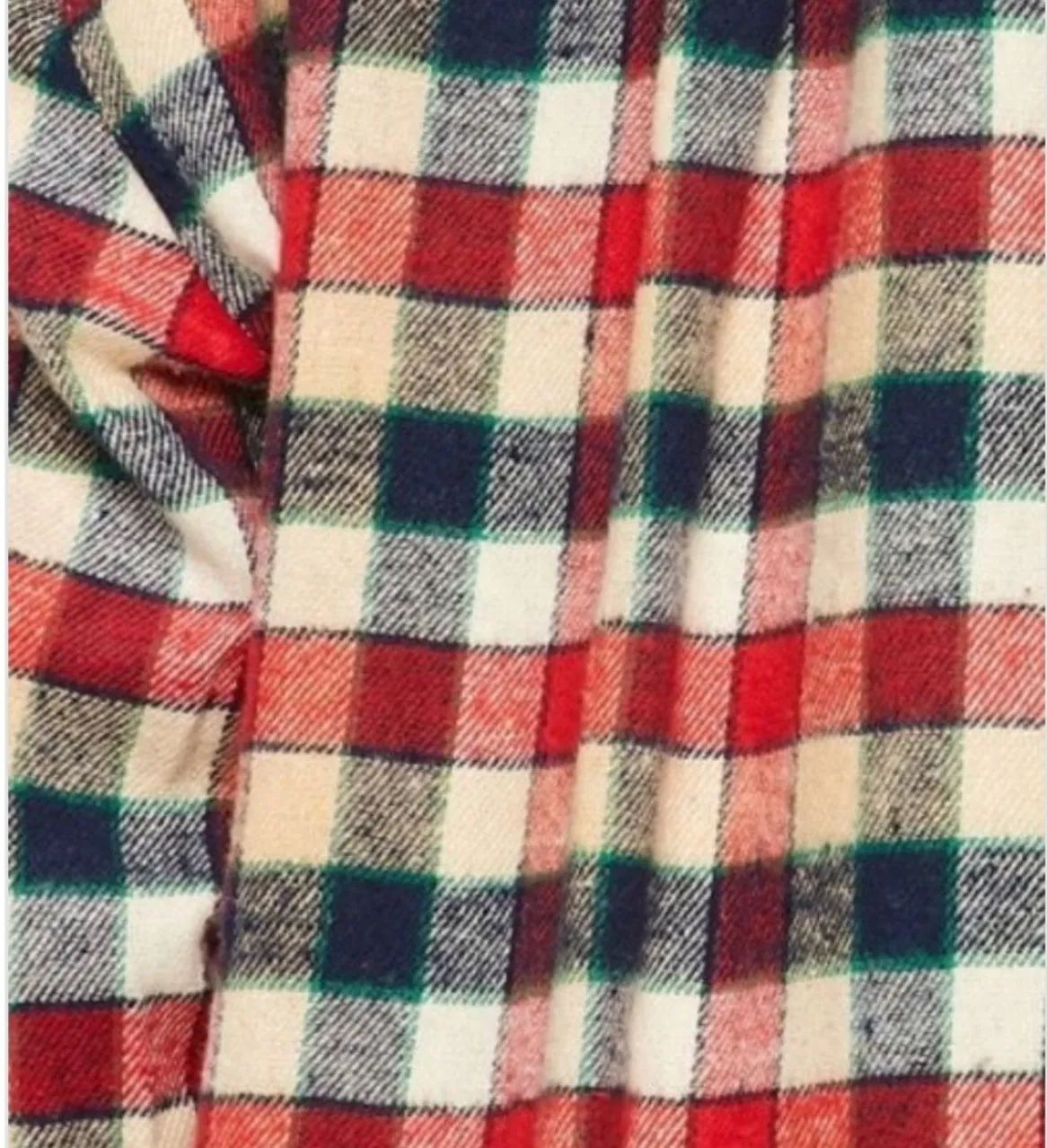 Flannel Babe Red/Blue Long Sleeve Plaid Unisex Oversize Button Up Shirt