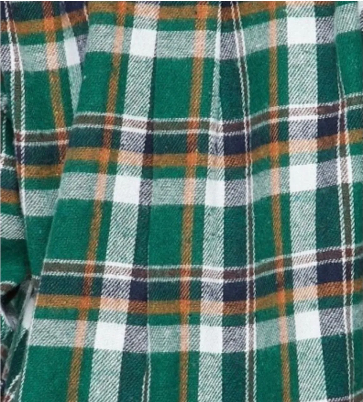 Flannel Babe Unisex Green Plaid Long Sleeve Oversized Button Down Shirt