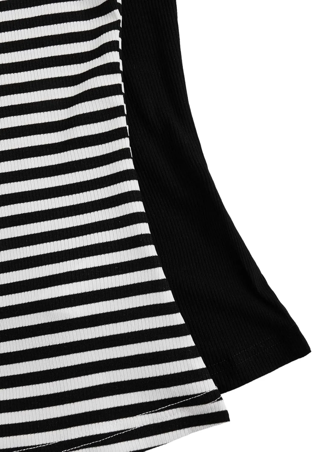 Floerns Women's 2 Piece Sleeveless Rib Knit Round Neck Camisole Tank Top