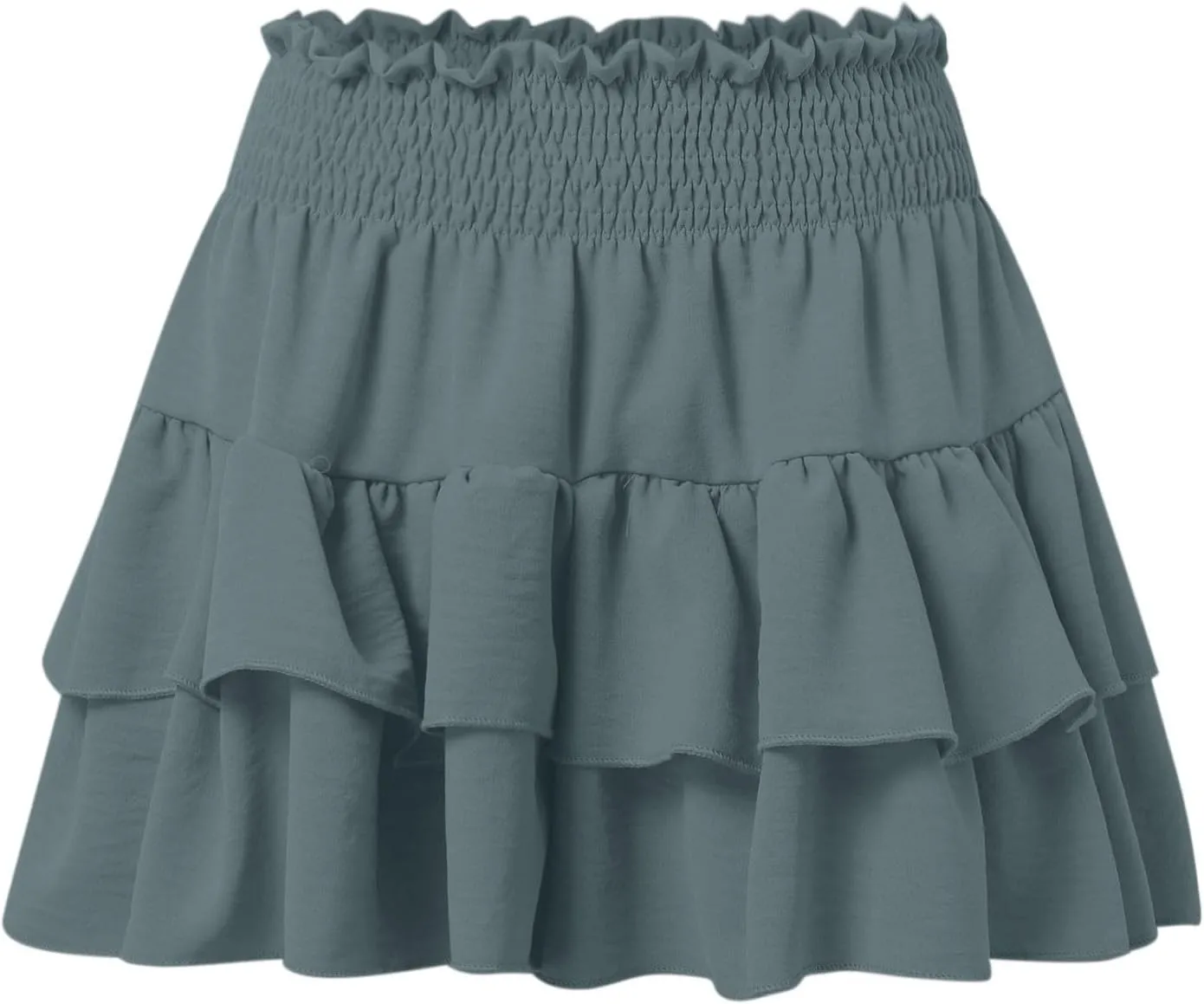 Flowy Skorts for Woman Summer Ruffle Tiered High Waist Casual Skorts Trendy Cute Golf Tennis Gym Workout Mini Skirts