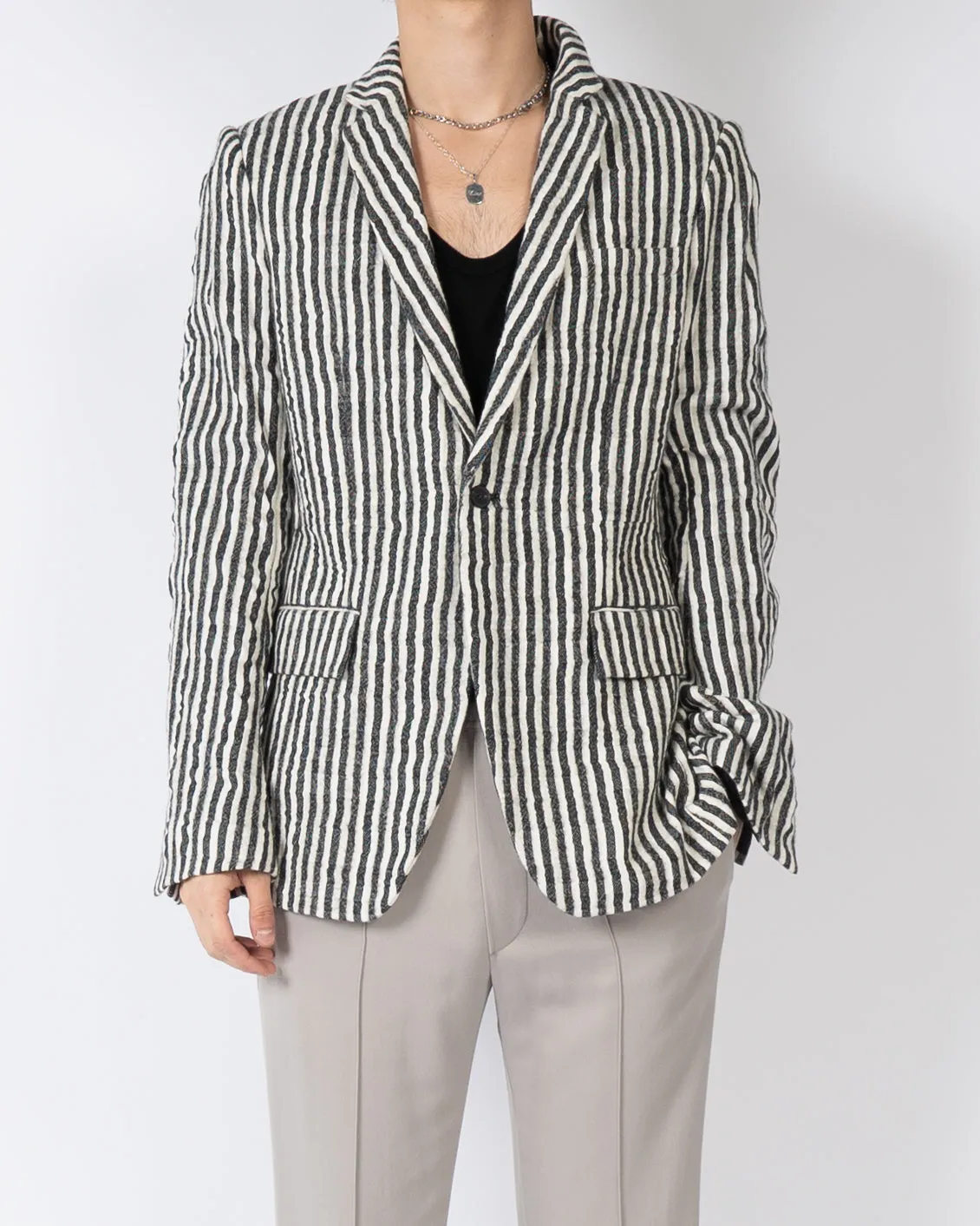 FW17 Campins Striped Evening Jacket Sample