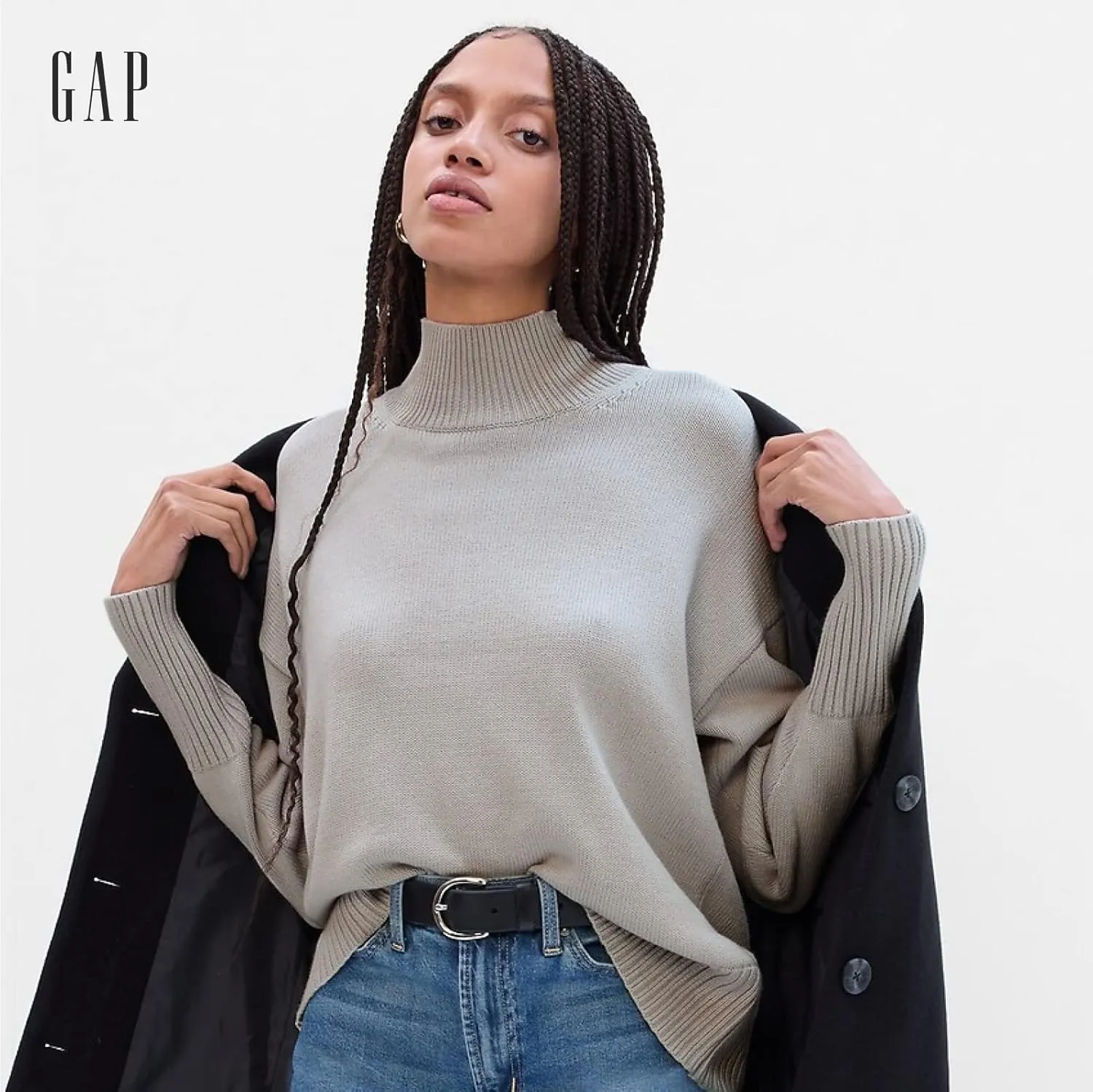 GAP Women's Cotton Turtleneck Sweater