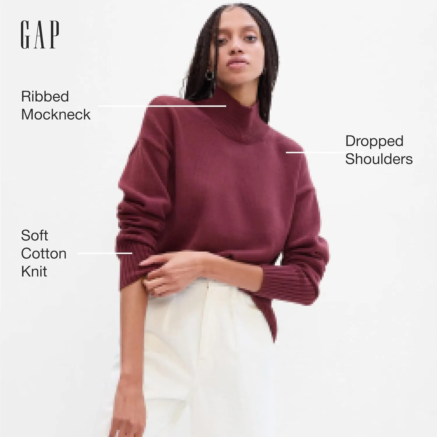 GAP Women's Cotton Turtleneck Sweater