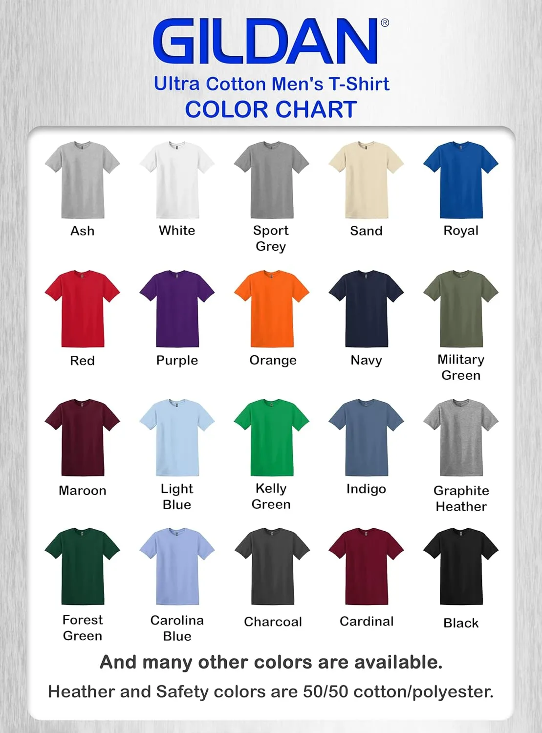 Gildan Men's 2000 Ultra Cotton T-Shirts, Bulk Undershirts for Men Multipack - G200 Adult Short Sleeve Crewneck Tee