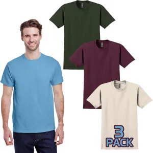Gildan Men's 2000 Ultra Cotton T-Shirts, Bulk Undershirts for Men Multipack - G200 Adult Short Sleeve Crewneck Tee