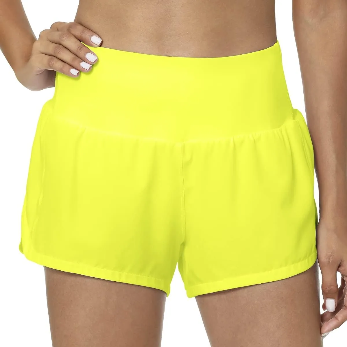 GYM RAINBOW Womens High Waisted Athletic Shorts Lightweight Quick Dry Workout Gym Running Shorts with Pockets