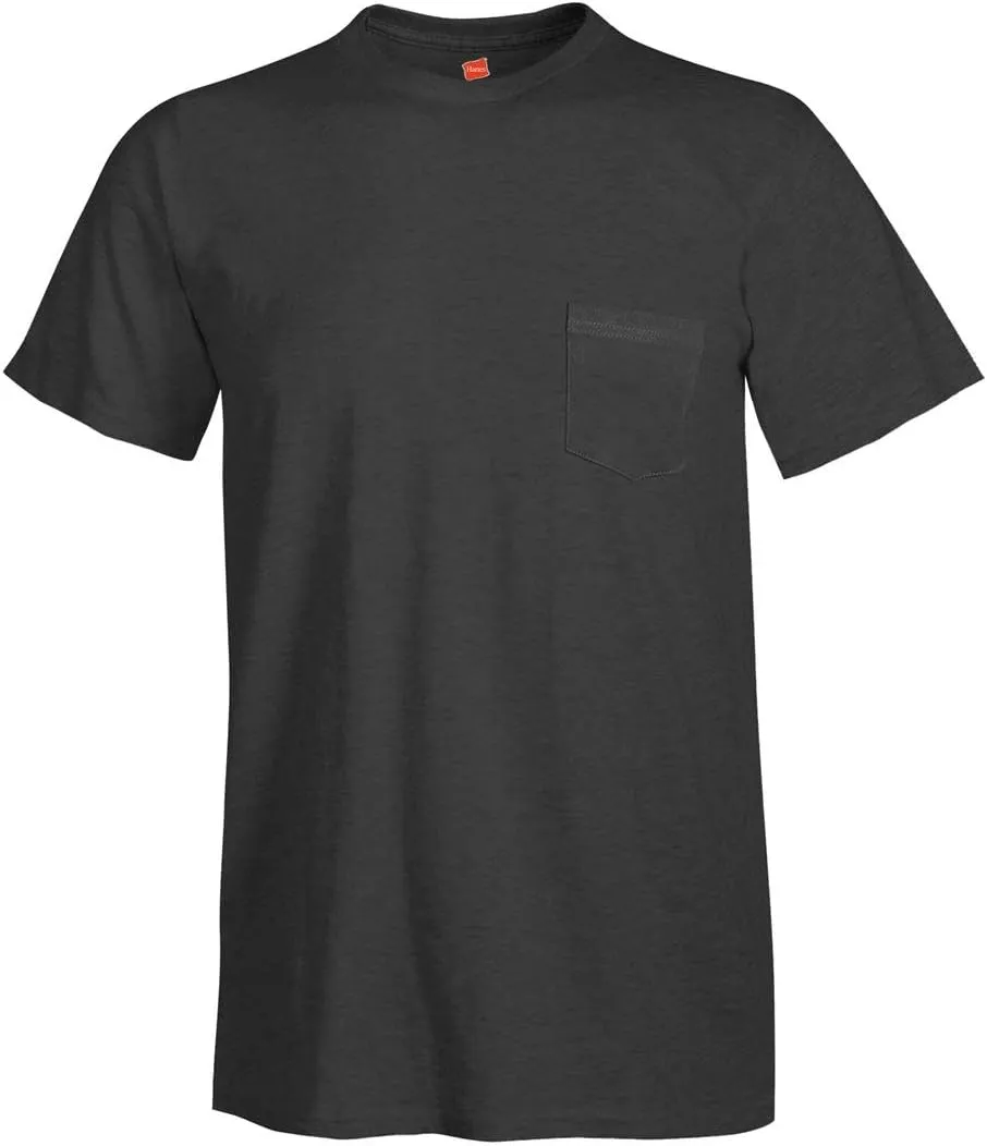Hanes Men's Nano Premium Cotton Pocket T-Shirt (Pack of 2)