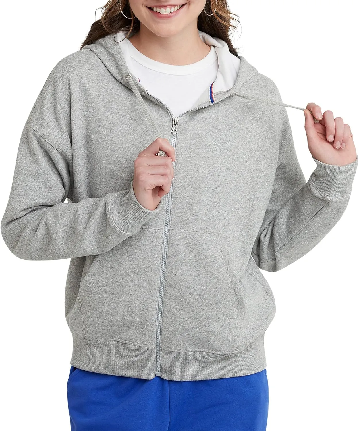 Hanes Women's Originals Full-Zip Hoodie, Midweight Fleece Sweatshirt, Zip Hoodie For Women, Plus Size Available