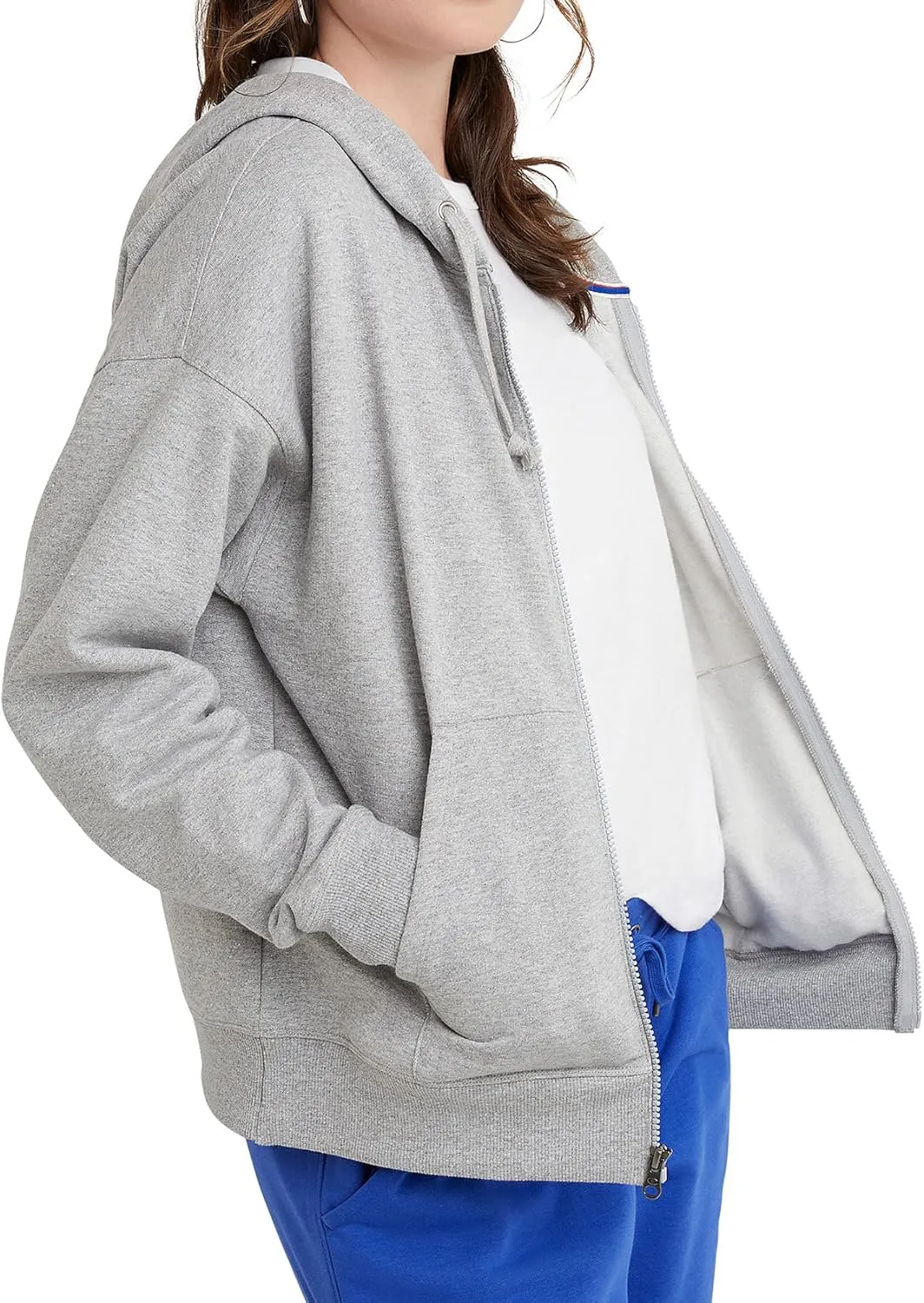 Hanes Women's Originals Full-Zip Hoodie, Midweight Fleece Sweatshirt, Zip Hoodie For Women, Plus Size Available