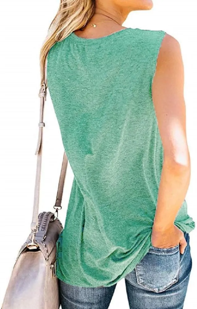 Hawaiian Beach Tank top for Women Summer Palm Tree Graphic Vacation Tops