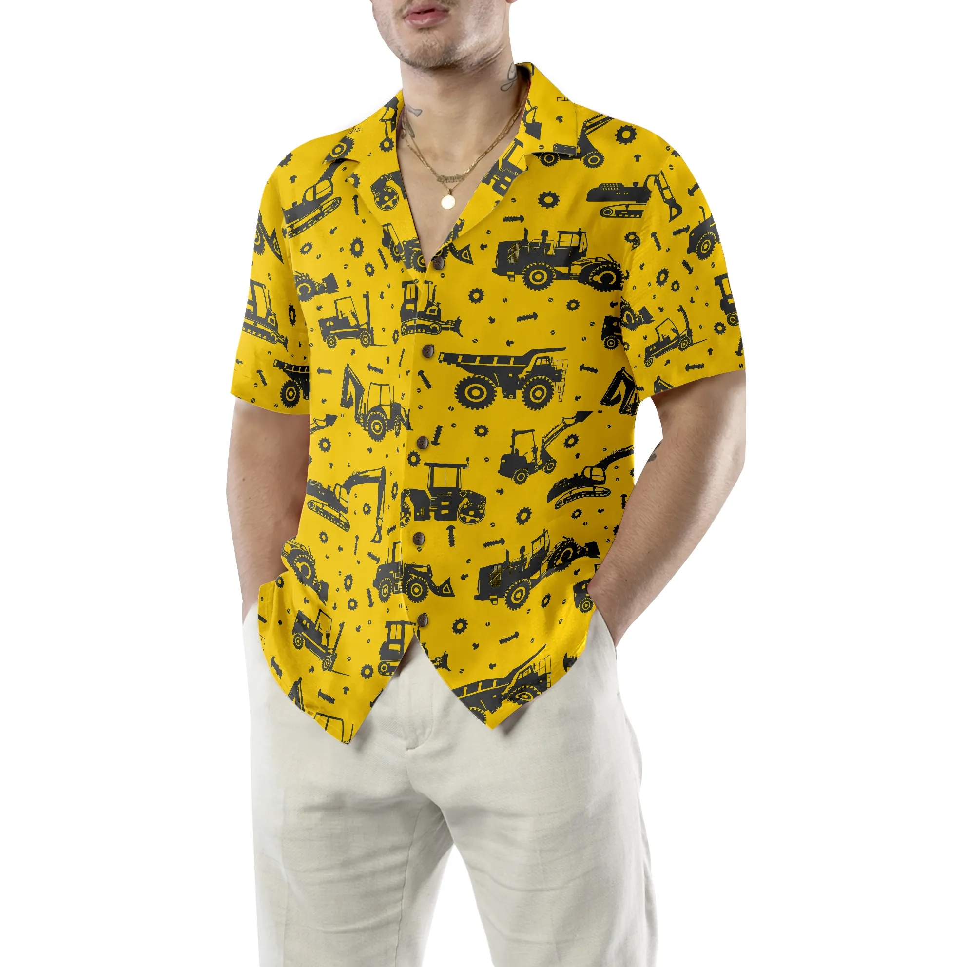 Heavy Tractor Hawaiian Shirt