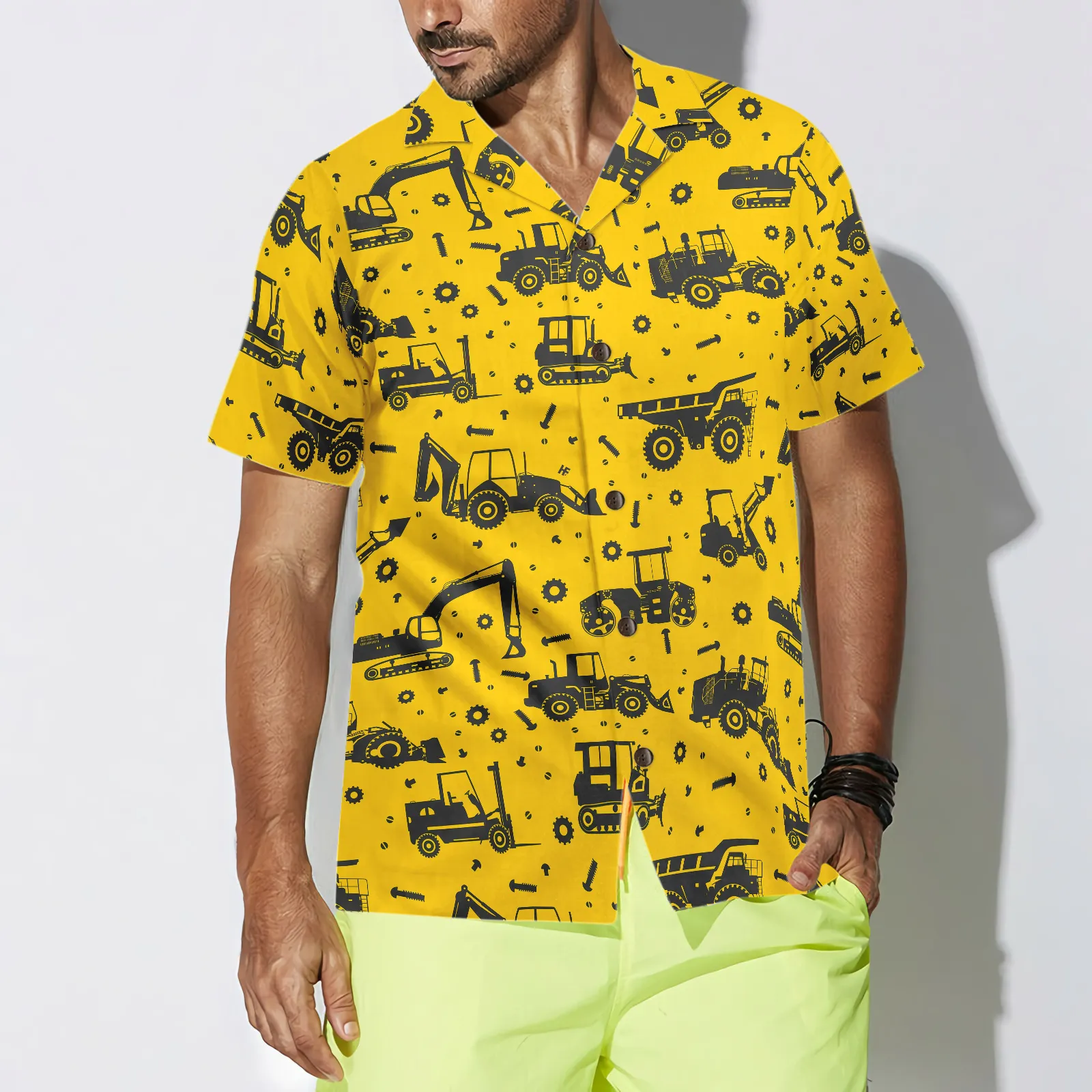 Heavy Tractor Hawaiian Shirt