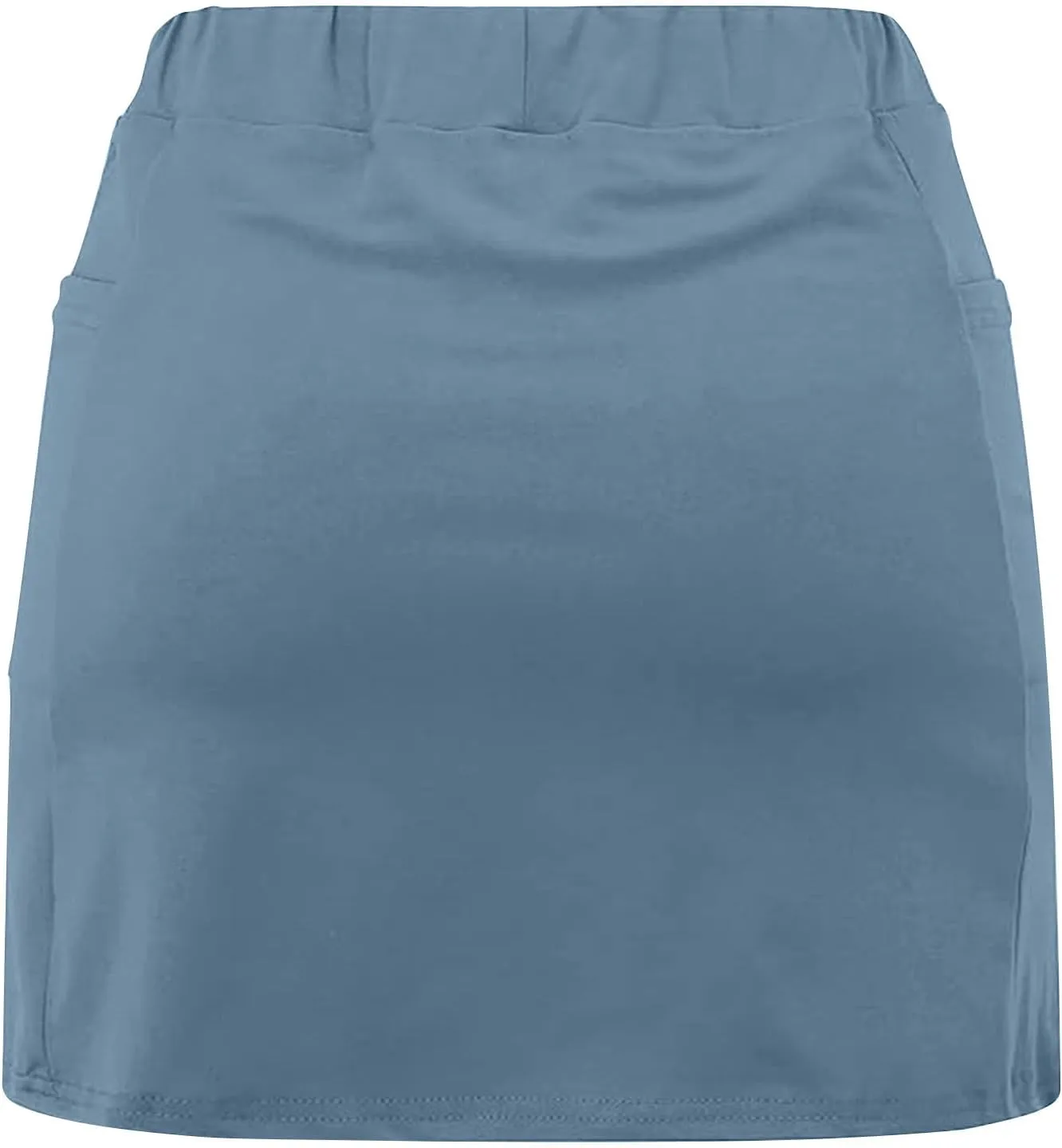 HGps8w Women's Tennis Skirt with Bulit in Shorts, Solid Color Casual Workout Running Golf Athletic Activewear Skorts