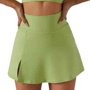 High Waisted Tennis Skirt for Women Biker Shorts Tummy Control Yoga Skorts Skirts Flowy Athletic Workout Running Gym