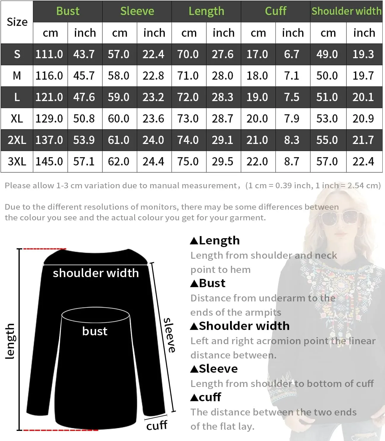 Higustar Embroided Hoodies for Women Mexican Cotton Sweatshirts Bohemian Casul Long Sleeve Fall With Pockets Hoodie