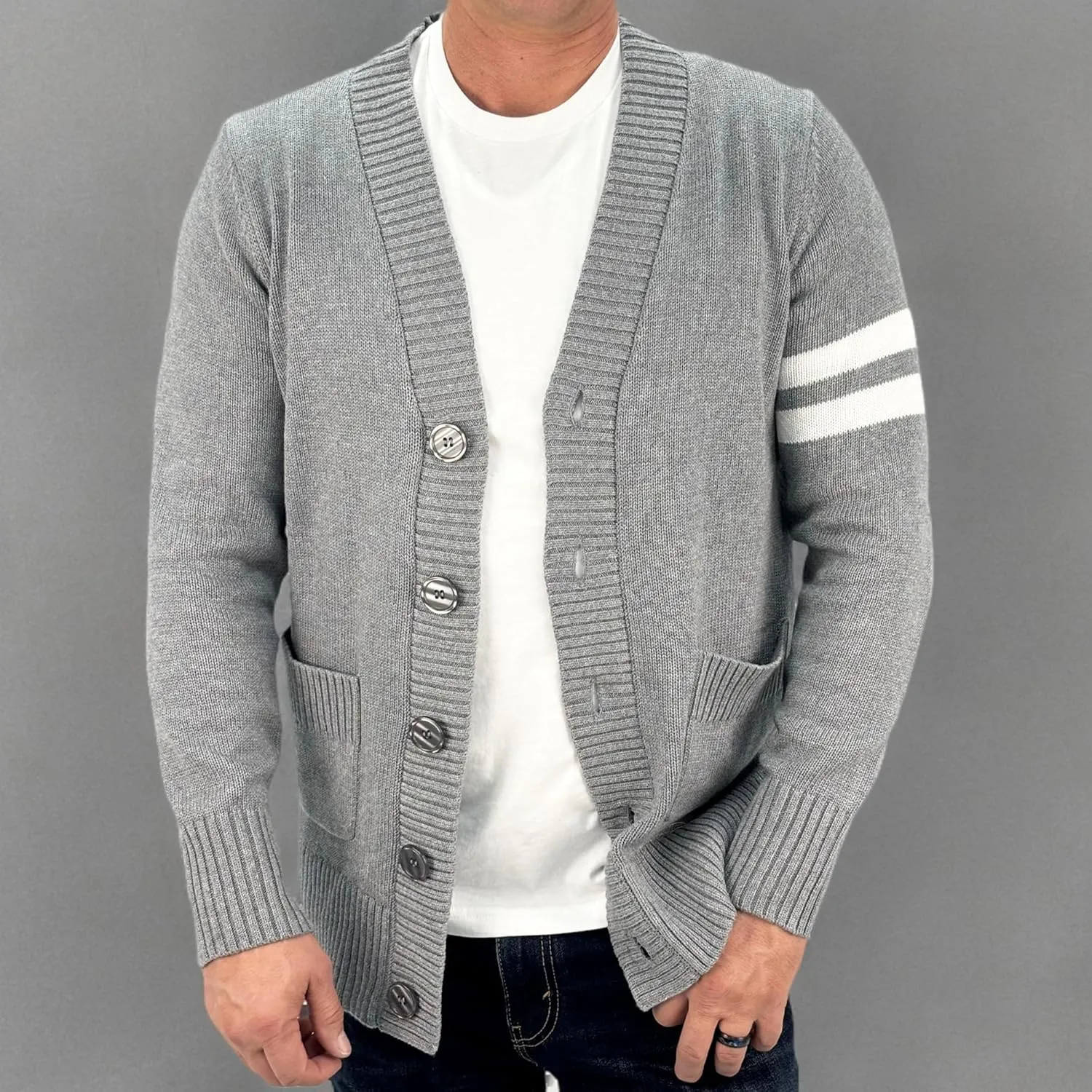 Hip Hop 50's Shop - Mens 1950s Letterman Cardigan Sweater