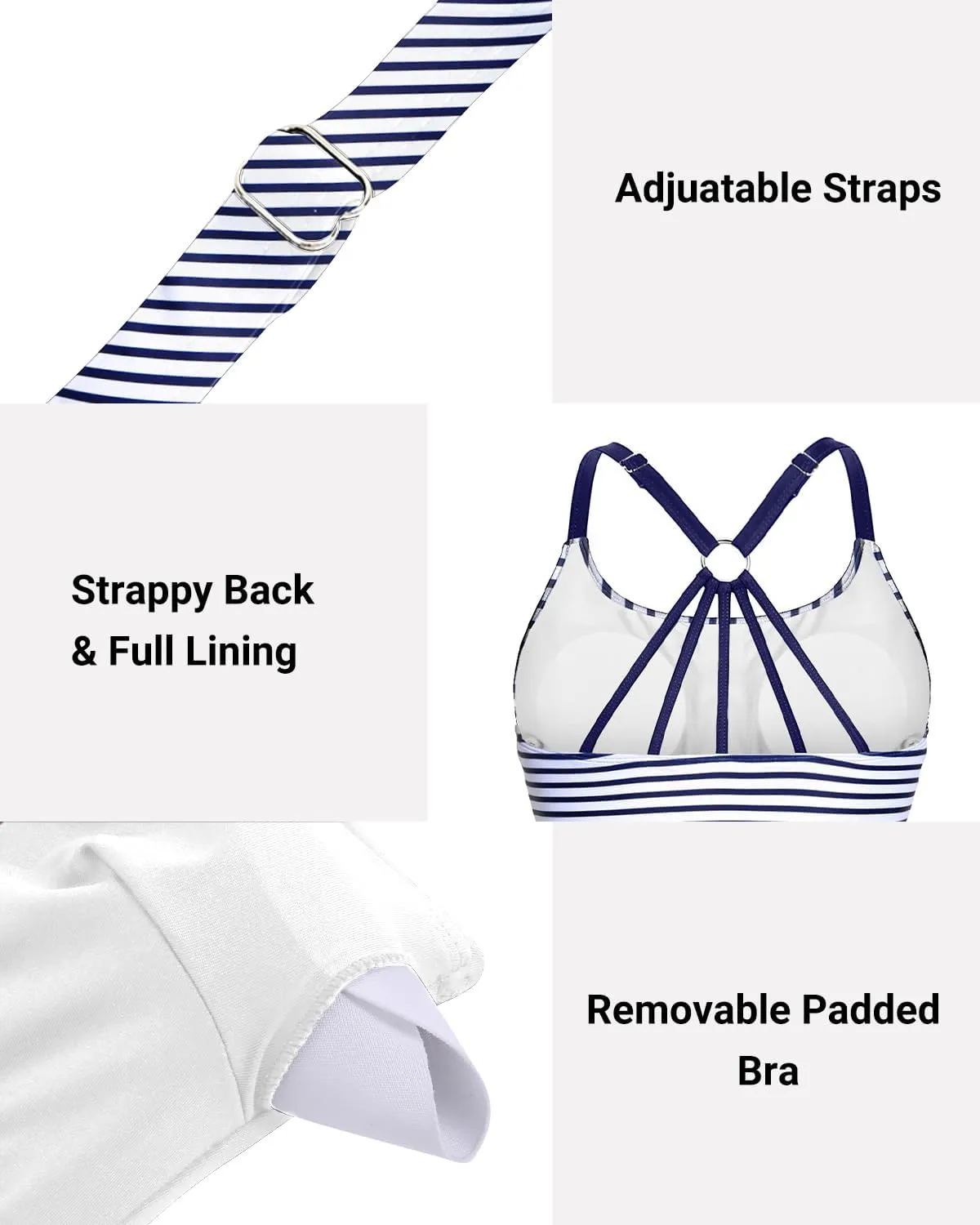 Holipick Womens Tankini Swim Top Only Tankini Bathing Suit Tops No Bottom
