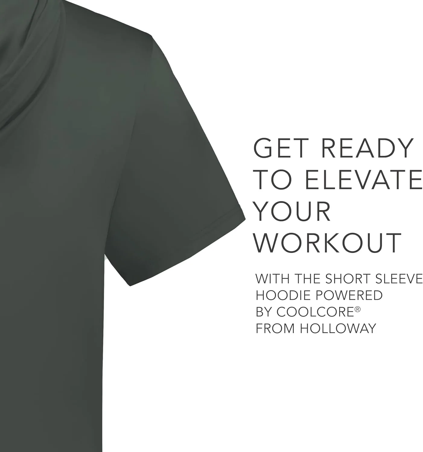 Holloway Men's Powered by Coolcore Short Sleeve Hoodie