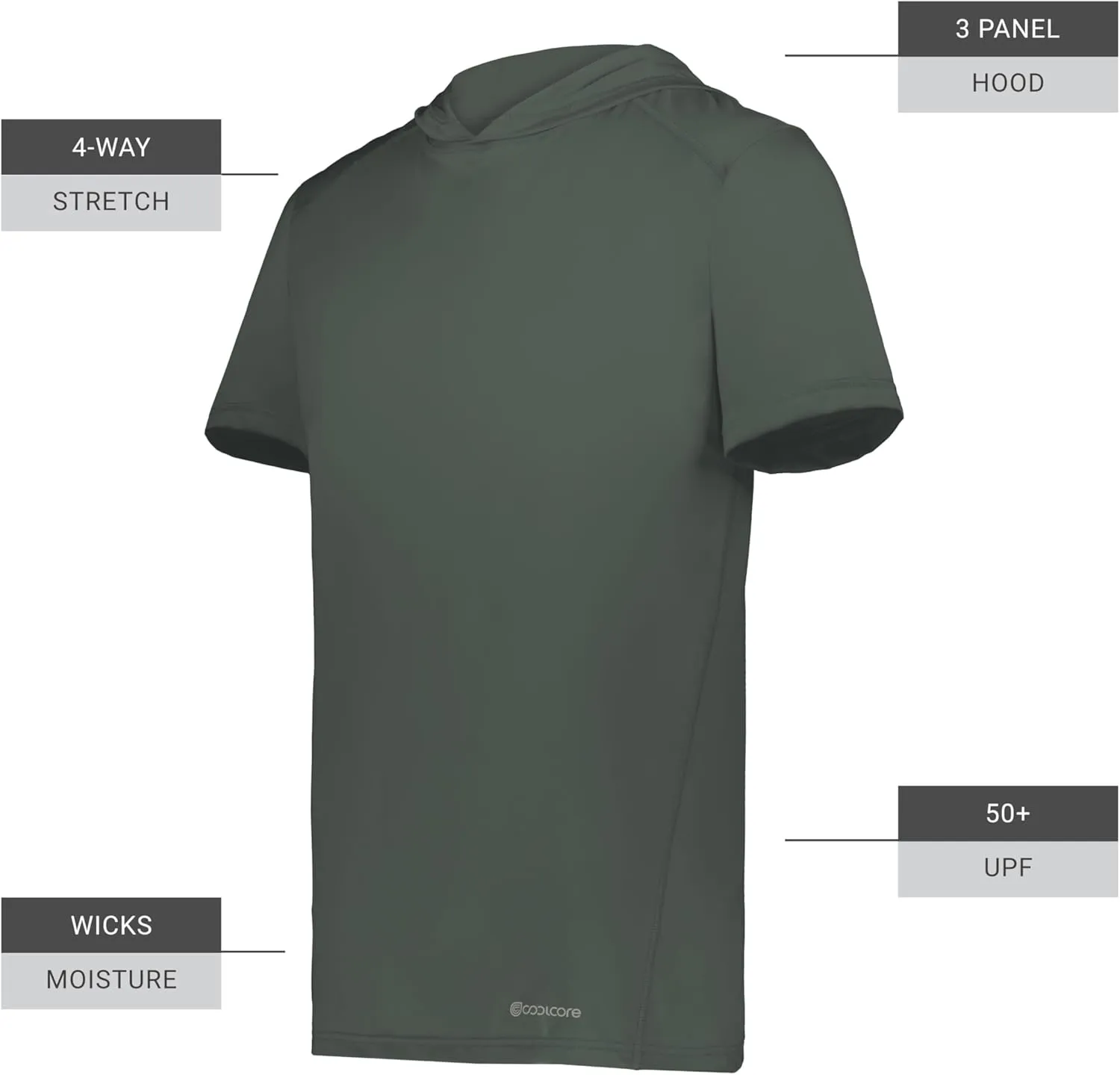 Holloway Men's Powered by Coolcore Short Sleeve Hoodie