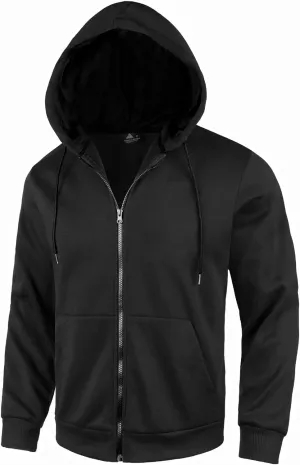 JACKETOWN Hoodie for Men Full Zip Up Sweatshirts Hoodies Lightweight Fashion Jacket with Pockets