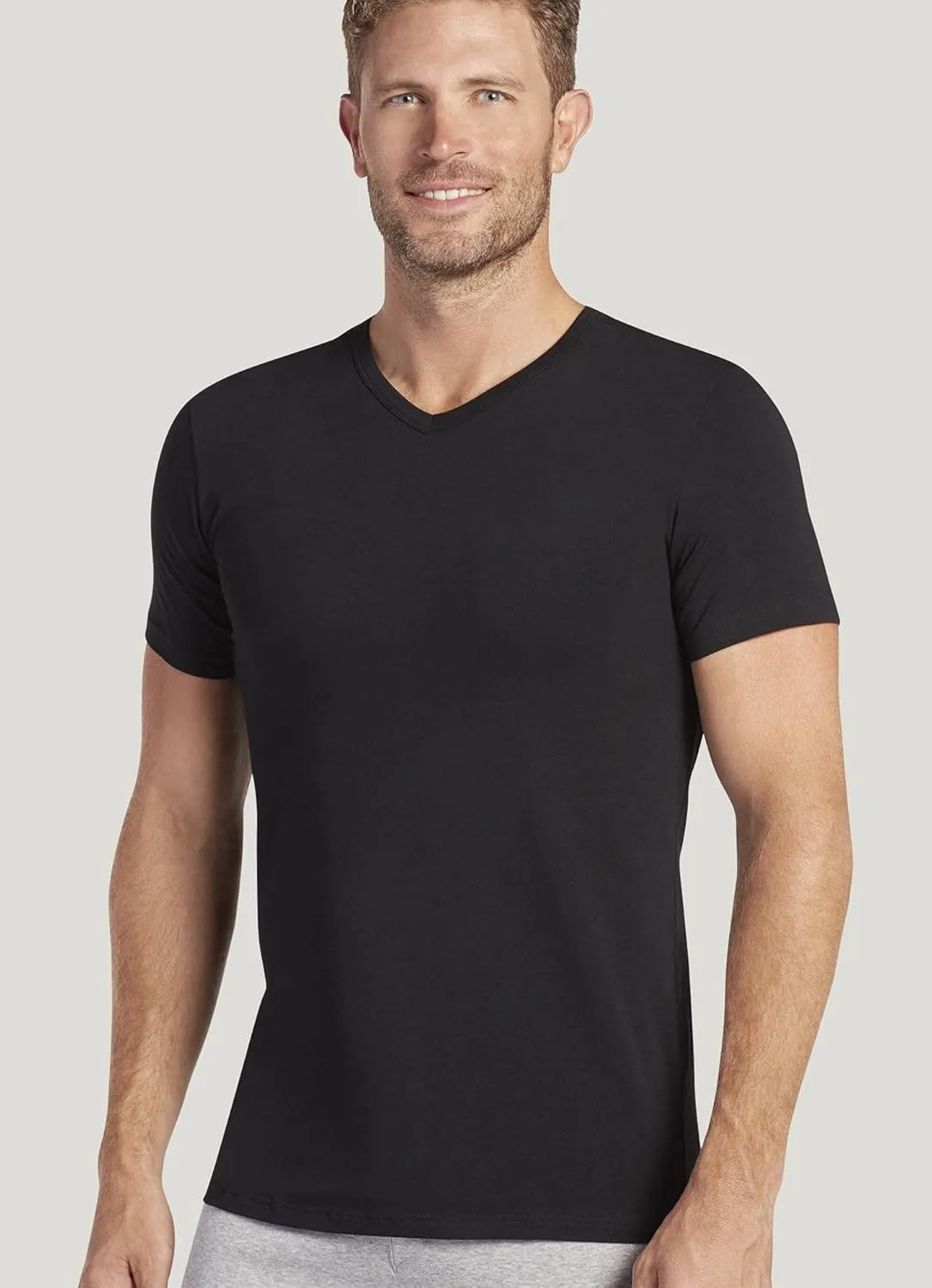 Jockey Men's Undershirt Slim Fit Cotton Stretch V-Neck Undershirt - 2 Pack