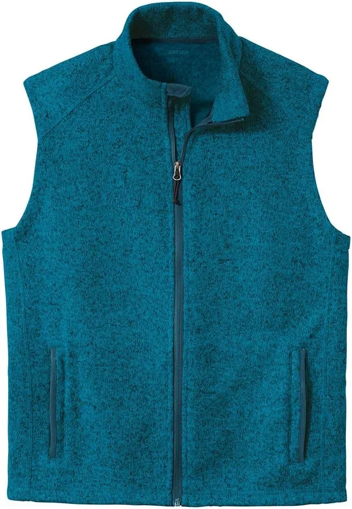 Joe's USA Mens Sweater Fleece Vest in Sizes XS-4XL