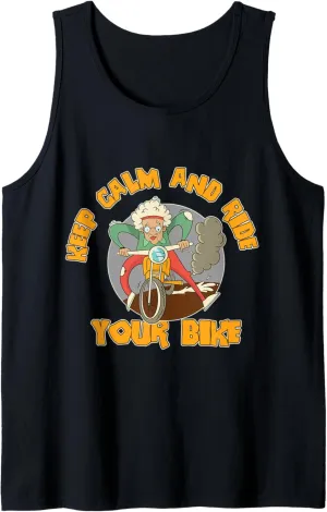 Keep calm and ride your bike saddlebags lead the pack Tank Top