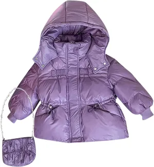 Kids Toddler Baby Girls Boys Winter Warm Thick Solid Cotton Long Sleeve Padded Jacket Coat Padded Jacket with