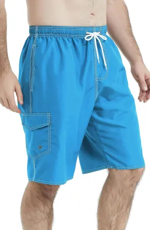 Landisun Mens Swim Trunks Board Shorts Swimsuit Swimwear Swim Shorts Bathing Suits Quick Dry with Mesh Lining