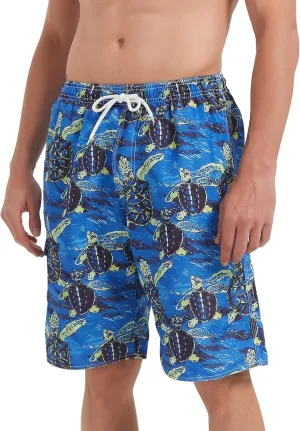 Landisun Mens Swim Trunks Board Shorts Swimsuit Swimwear Swim Shorts Bathing Suits Quick Dry with Mesh Lining