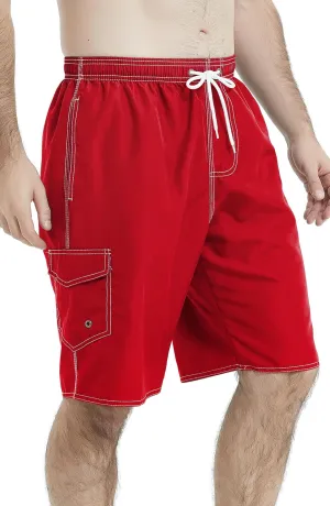 Landisun Mens Swim Trunks Board Shorts Swimsuit Swimwear Swim Shorts Bathing Suits Quick Dry with Mesh Lining