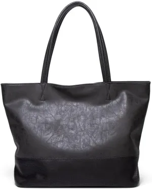Large Capacity Work Handbag Tote for Women Retro Shoulder Purse Leather Top Handle