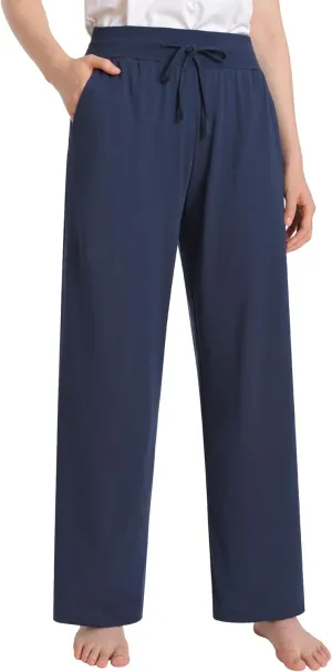 Latuza Women's High Waisted Lounge Pants Petite Length Wide Leg
