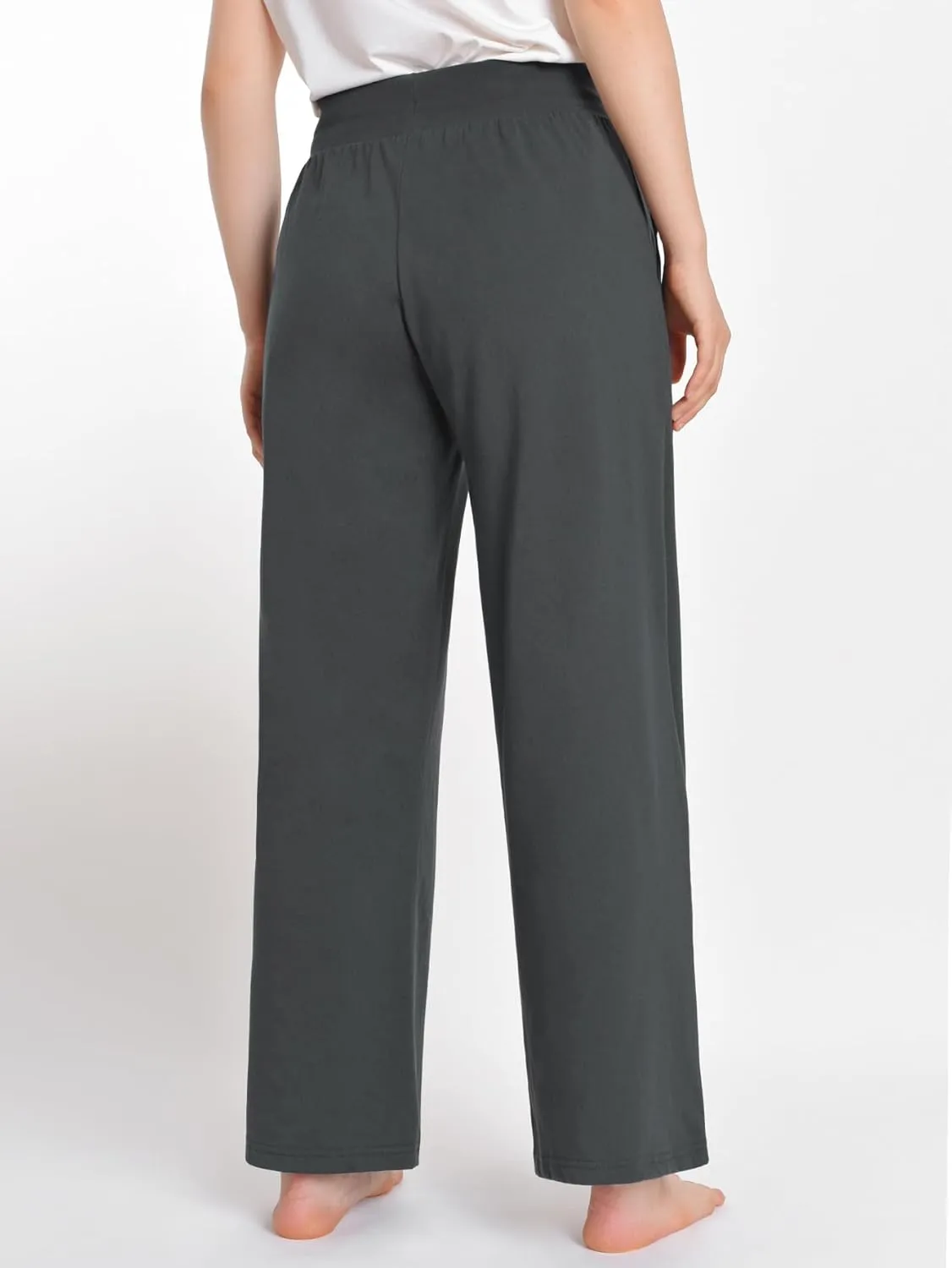Latuza Women's High Waisted Lounge Pants Petite Length Wide Leg
