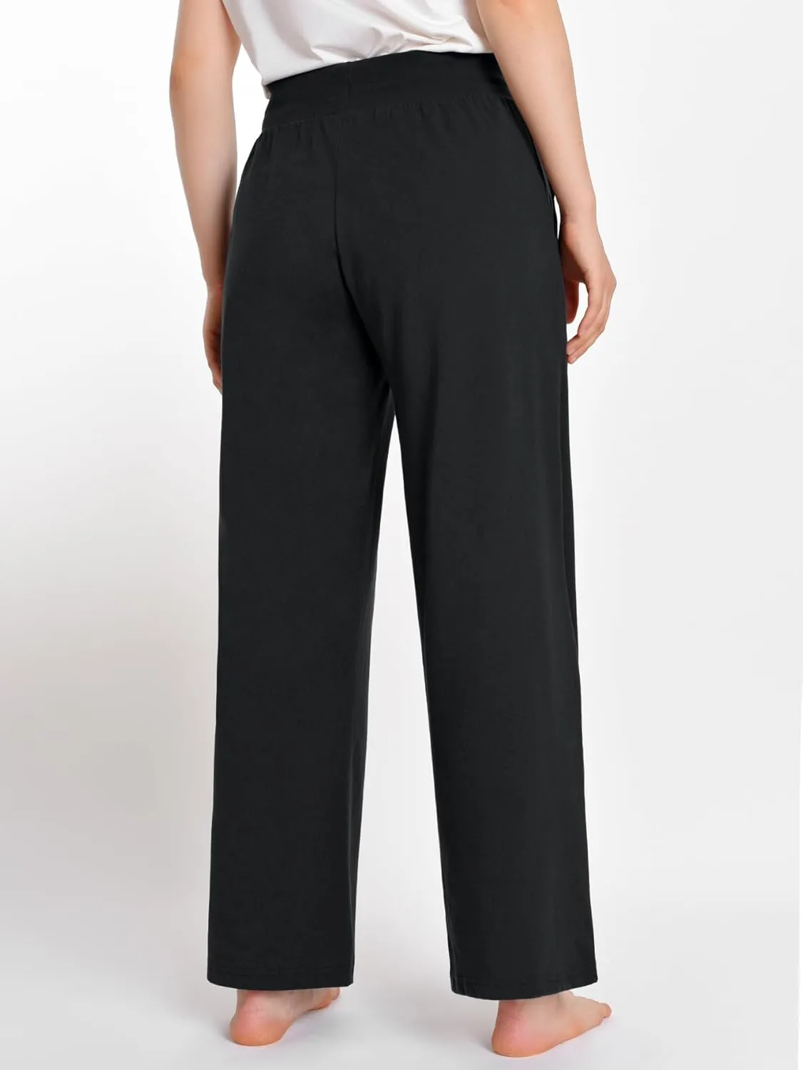 Latuza Women's High Waisted Lounge Pants Petite Length Wide Leg