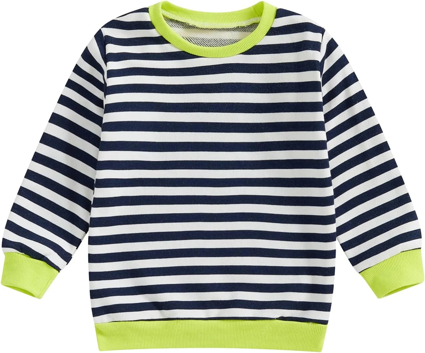 Lefyira Toddler Striped Sweatshirt Oversized Long Sleeve Rainbow Shirt Crewneck Pullover Tops Baby Girl Boy Fall Clothes