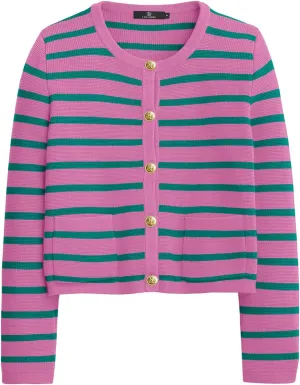 LILLUSORY Women Striped Cardigan Sweaters 2025 Fall Outfit Cloth Fashion Trendy Casual Long Sleeve Tops