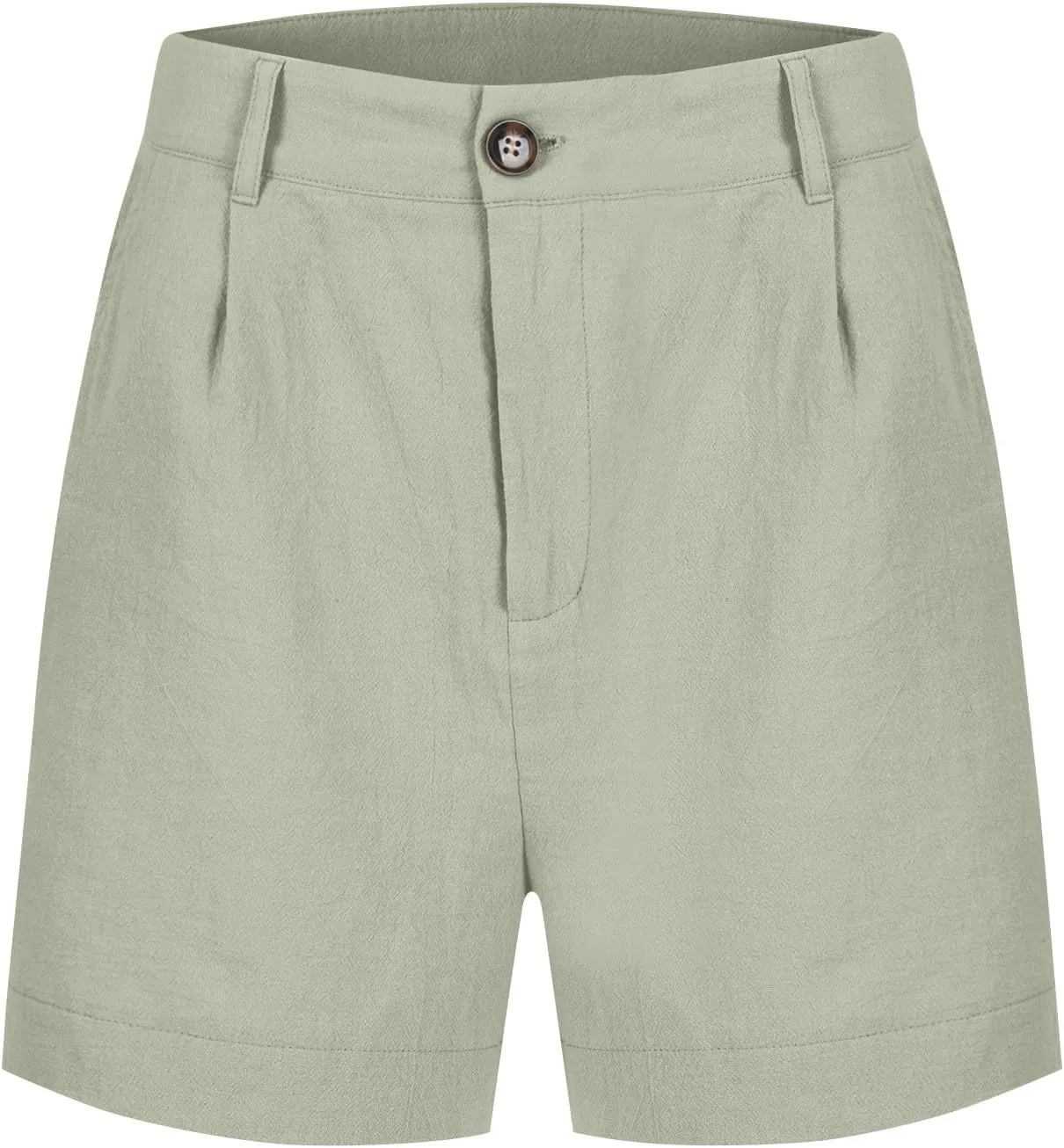 Linen Shorts for Women Summer Wide Leg Shorts High Waisted Bermuda Short Dressy Casual Chino Short with Pockets