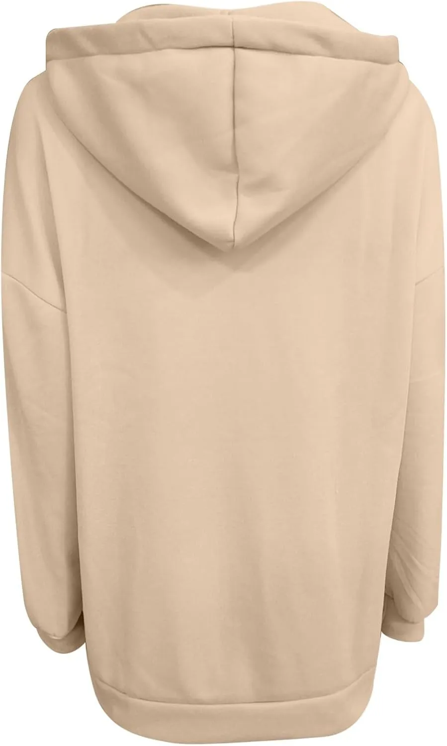 Long Zip Up Hoodies for Women Casual Long Sleeve Hooded Fleece Jackets Loose Fit Tunic Fall Sweatshirts with Pockets