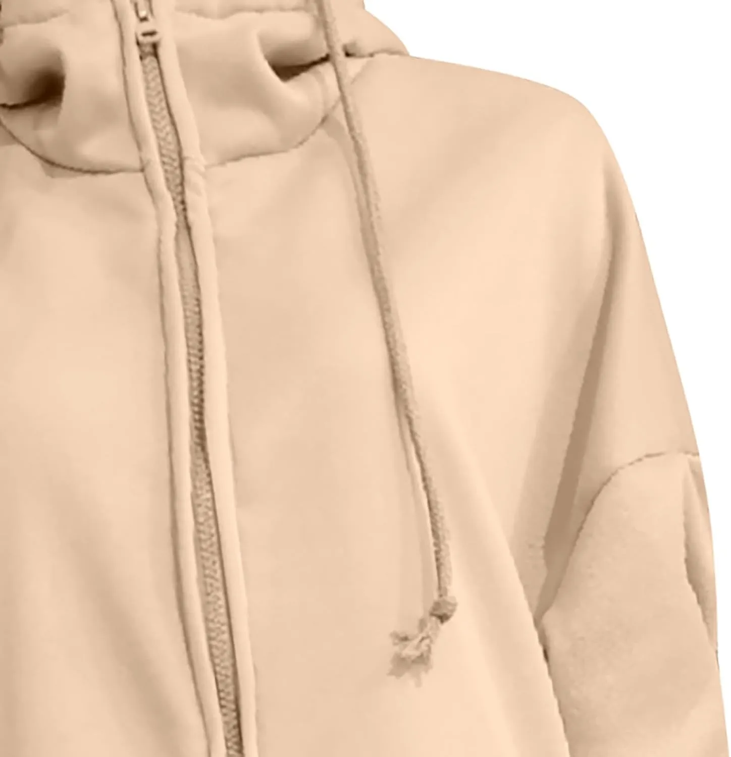 Long Zip Up Hoodies for Women Casual Long Sleeve Hooded Fleece Jackets Loose Fit Tunic Fall Sweatshirts with Pockets