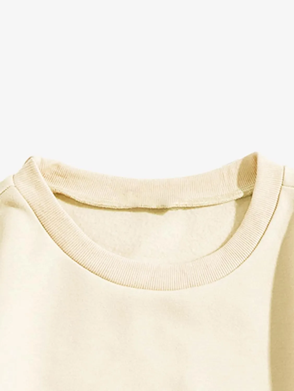 MakeMeChic Women's Casual Cute Oversized Long Sleeve Round Crew Neck Sweatshirt Pullover Top