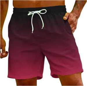 Men Funny Beach Short Color Sports Dinosaur Solid Summer Men's Beach Men's Pants Lightweight Shorts Mens Man