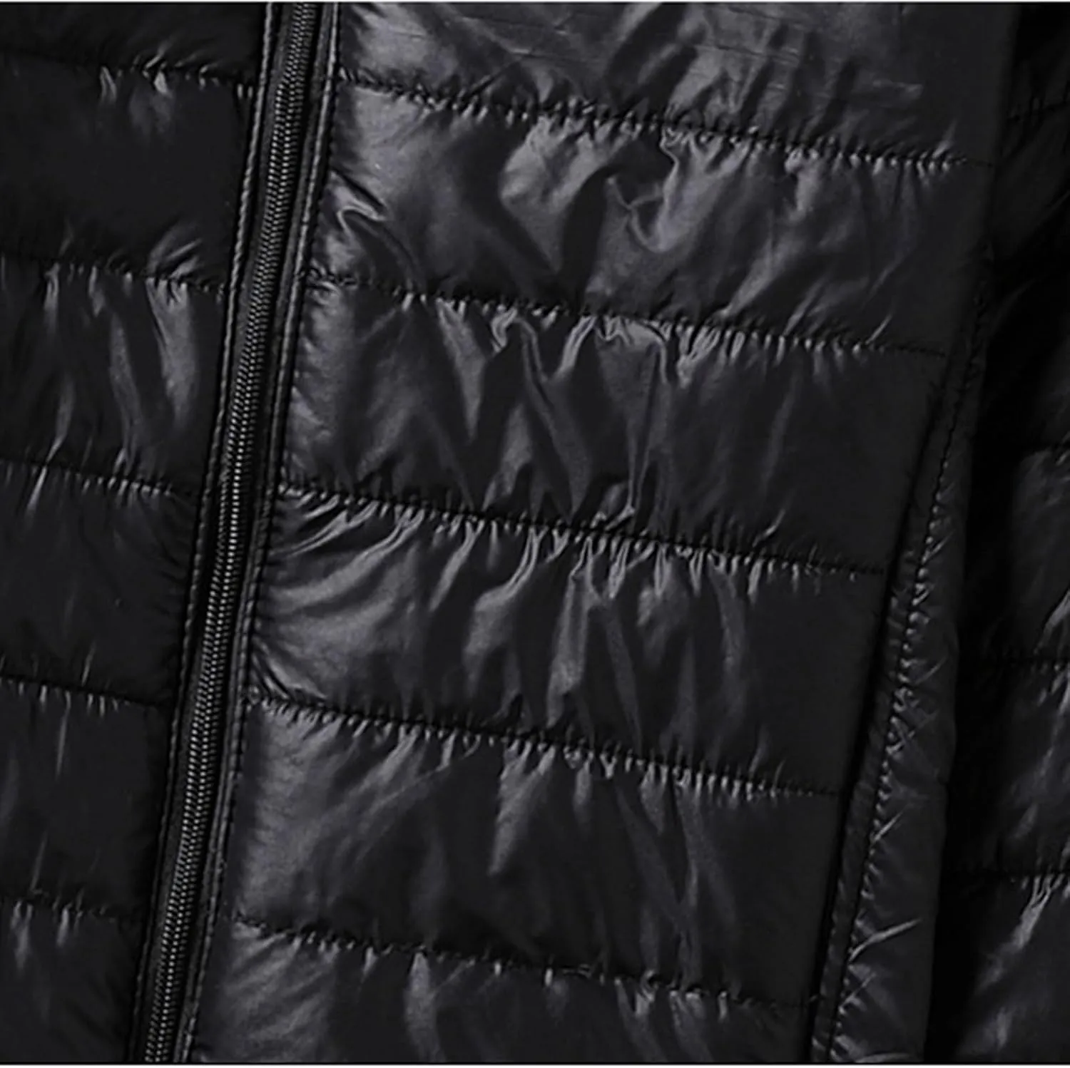 Men's Down Jacket Winter Warm Zipper Stand Collar Cardigan Casual Pocket Long Sleeves Cotton Padded Jackets Coat