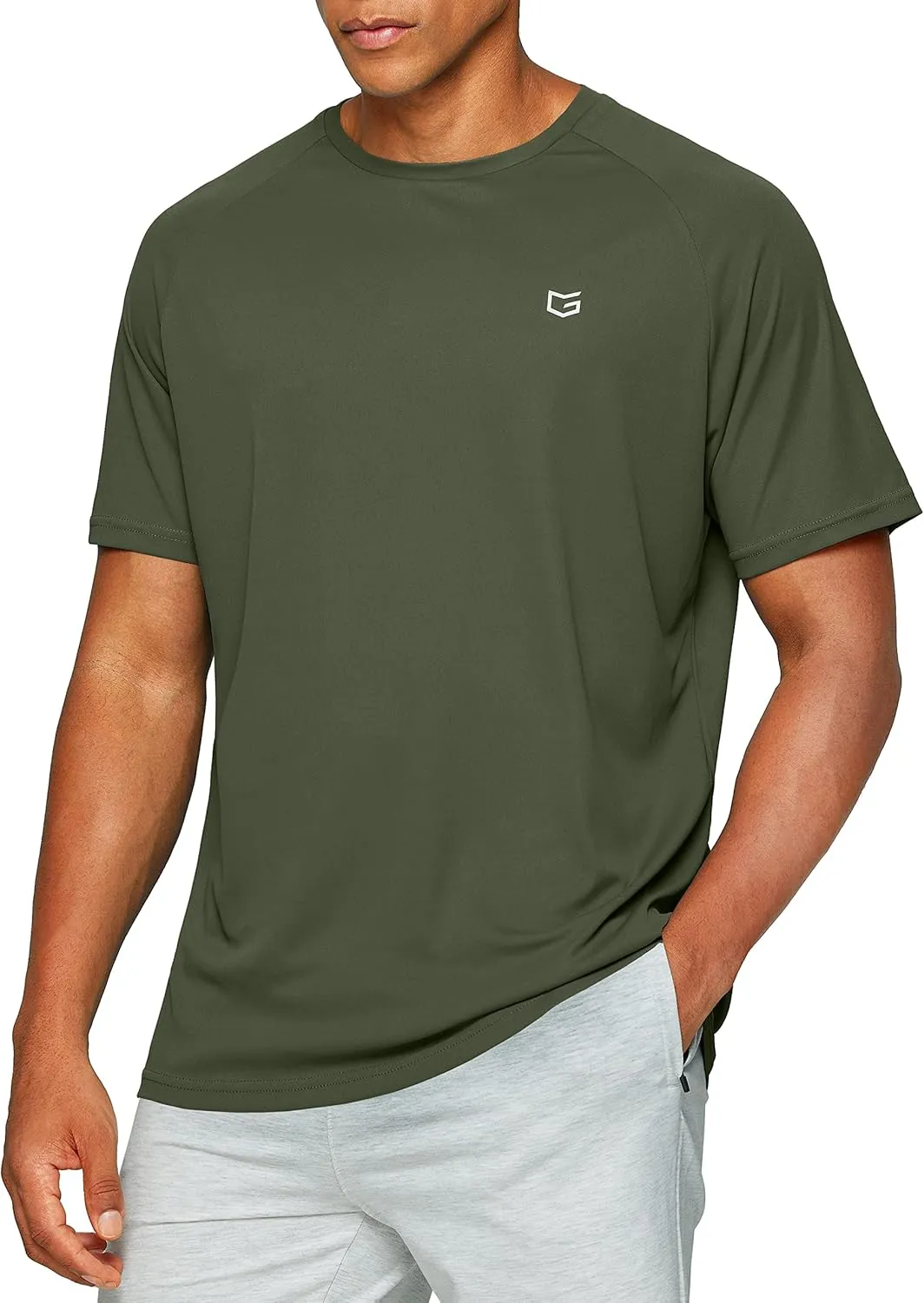 Men's Dry Fit Short Sleeve T-Shirt Crewneck Lightweight Tee Shirts for Men Workout Athletic Casual