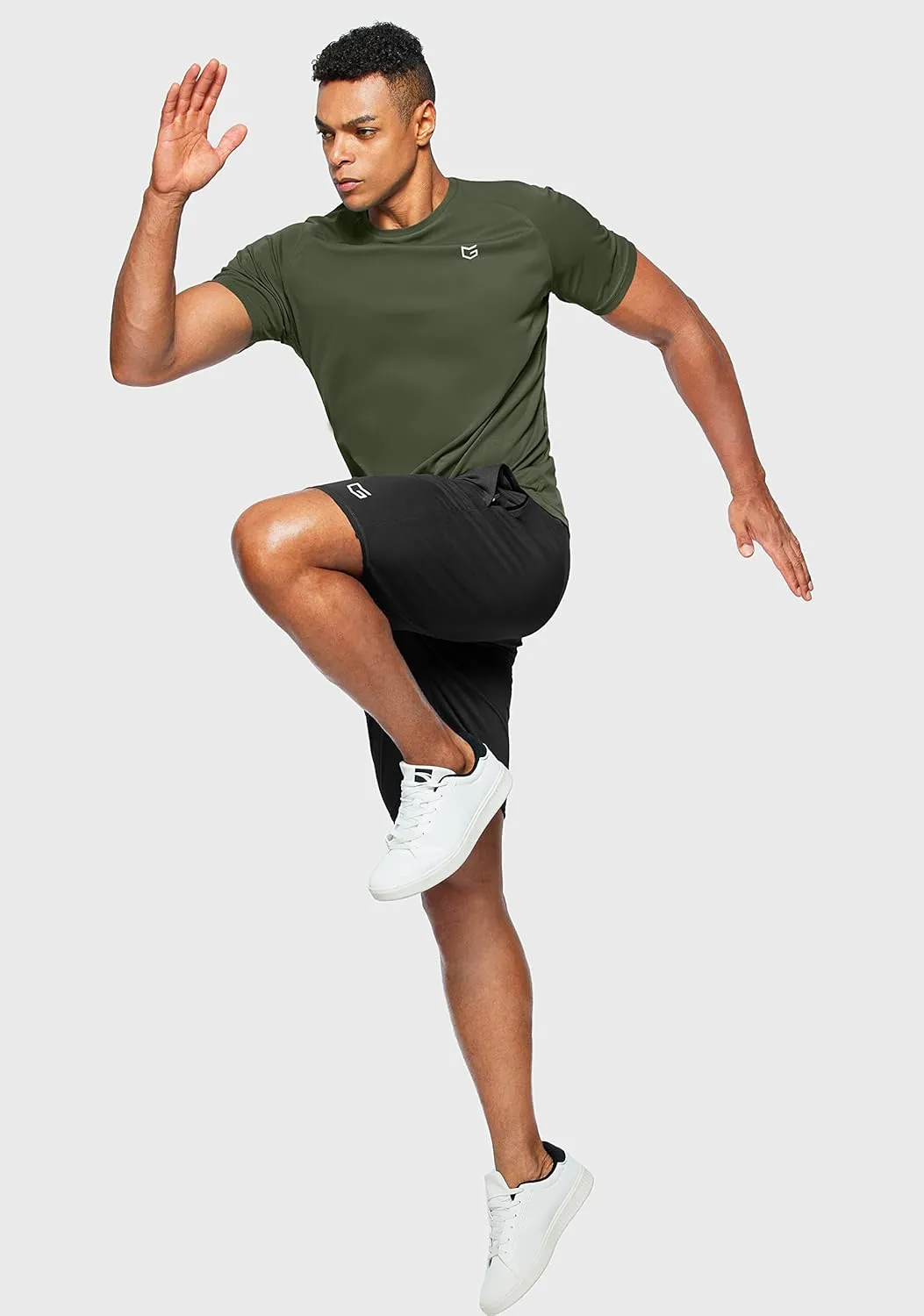 Men's Dry Fit Short Sleeve T-Shirt Crewneck Lightweight Tee Shirts for Men Workout Athletic Casual