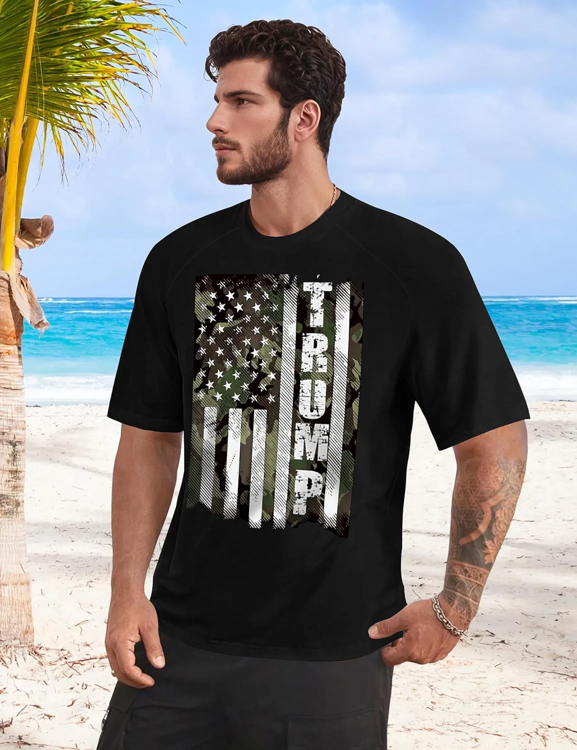 Mens Graphic T-Shirts Fashion Crew Neck Tshirts Gym Muscle Athletic Workout Summer Tee Shirt Top for Man